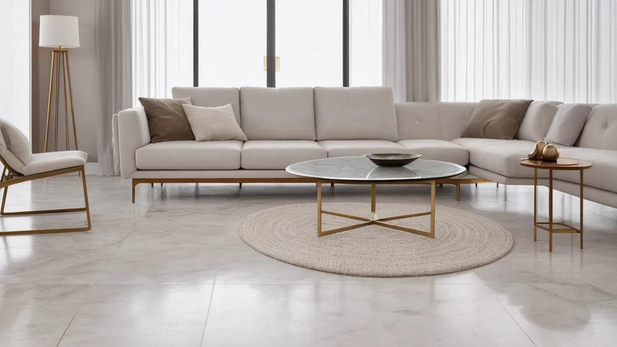 Photorealistic 3D architectural rendering of a luxury interior with global illumination, PBR materials and cinematic depth of field