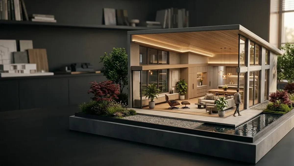 Architectural rendering illustration for: Planning a 3D Rendering Around a Design Competition Deadline