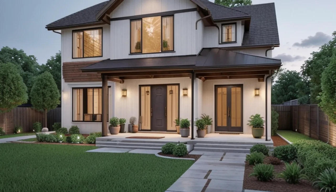 Rendimension concept render of a home addition in Brentwood, TN, transitional farmhouse style.