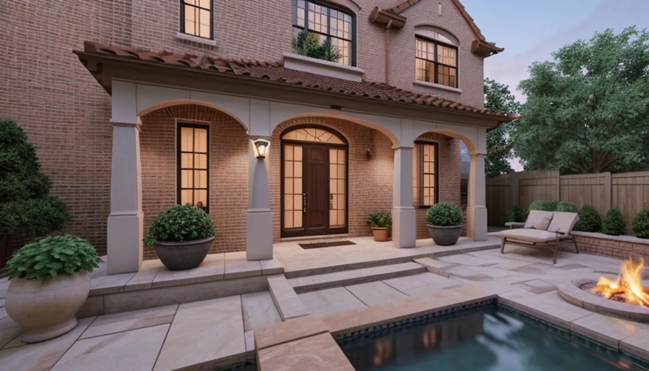 Rendimension concept render of a home addition in Dallas-Fort Worth, TX, transitional Texas style.