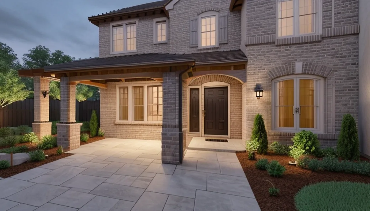 Rendimension concept render of a home addition in Frisco, TX, transitional Texas style.