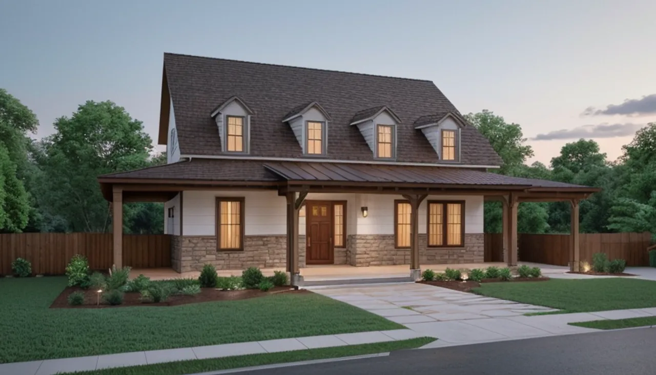 Rendimension concept render of a home addition in Nashville, TN, transitional farmhouse style.