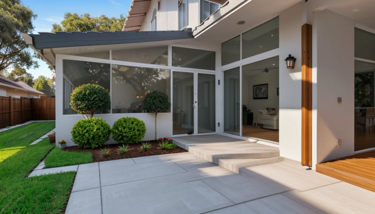 Rendimension concept render of a home addition in San Jose, CA, modern California style.