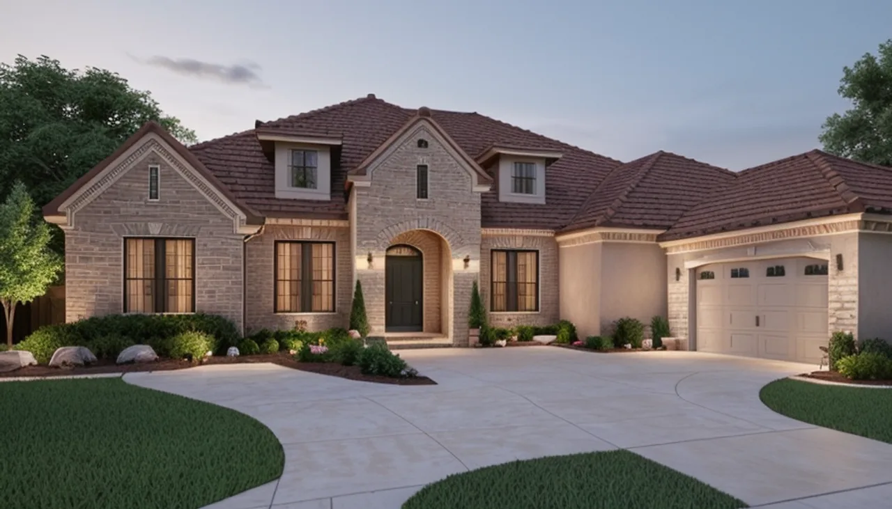Rendimension concept render of a home addition in West Lake Hills, TX, transitional Texas style.