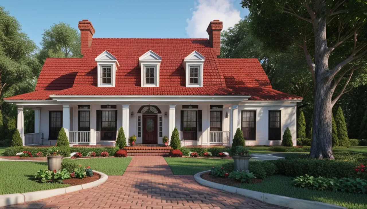 Rendimension concept render of a home exterior in Alpharetta, GA, traditional estate style.