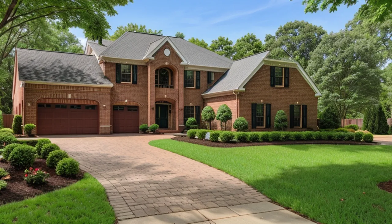 Rendimension concept render of a home exterior in Buckhead, GA, traditional estate style.