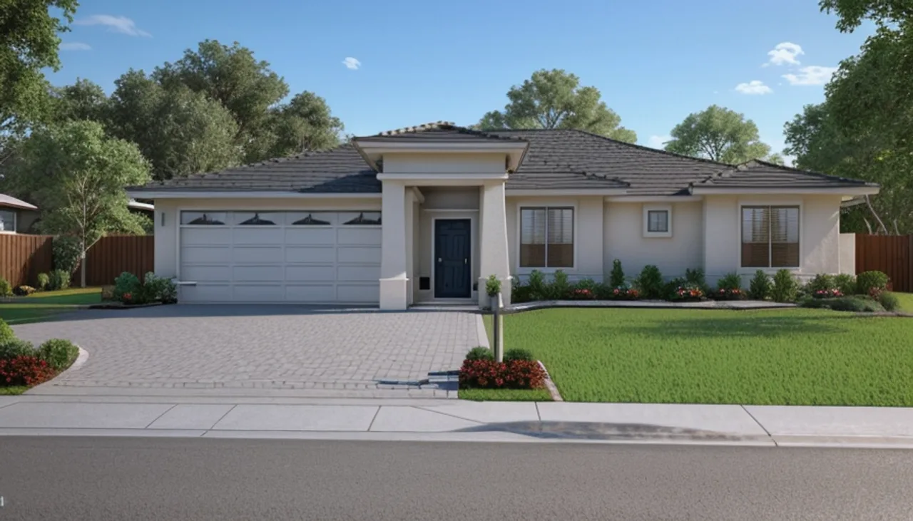Rendimension concept render of a home exterior, contemporary style.