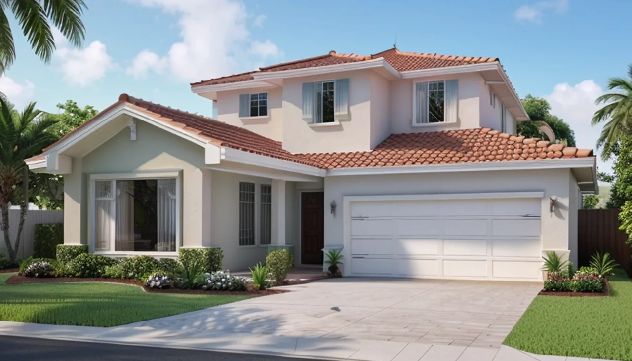 Rendimension concept render of a home exterior in Fort Lauderdale, FL, coastal contemporary style.
