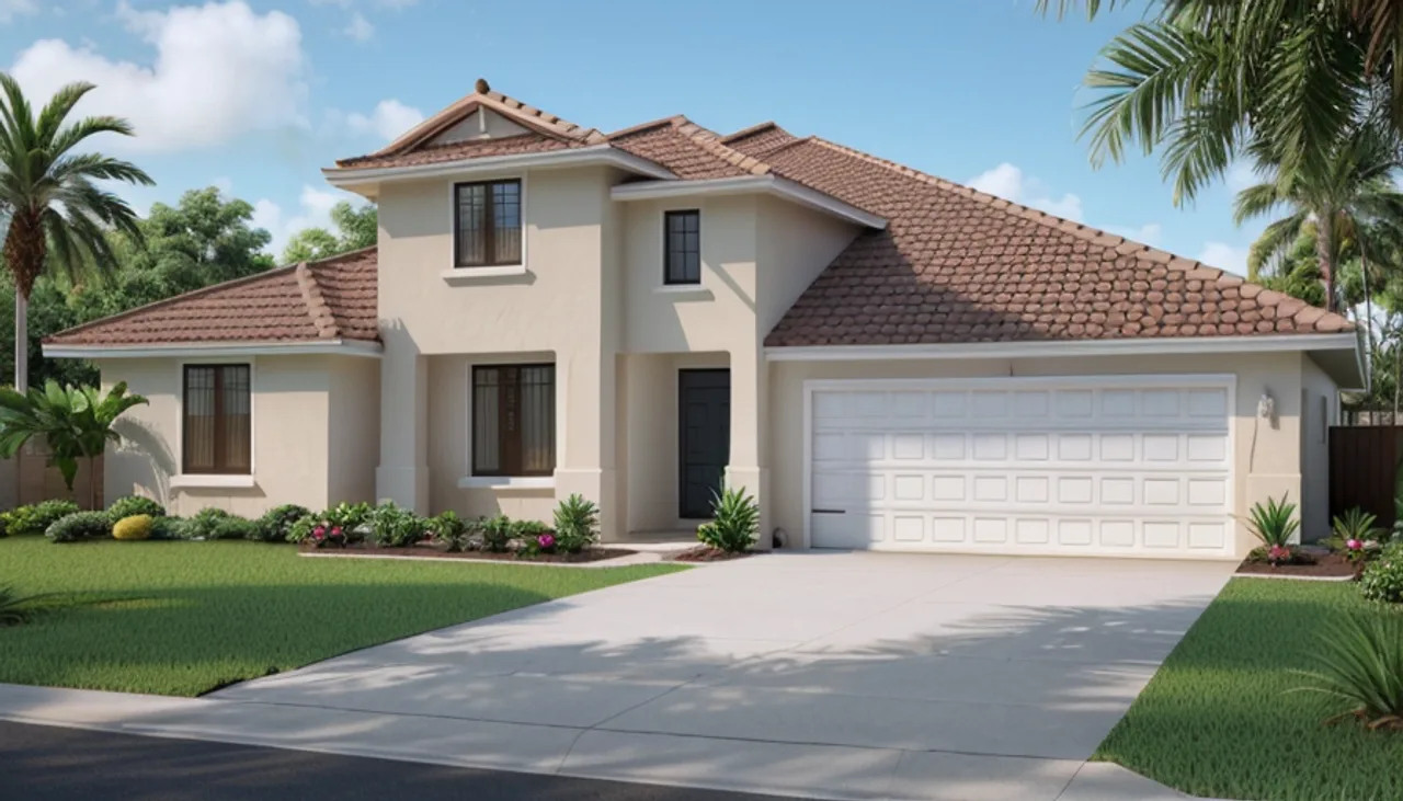 Rendimension concept render of a home exterior in Jupiter, FL, coastal contemporary style.