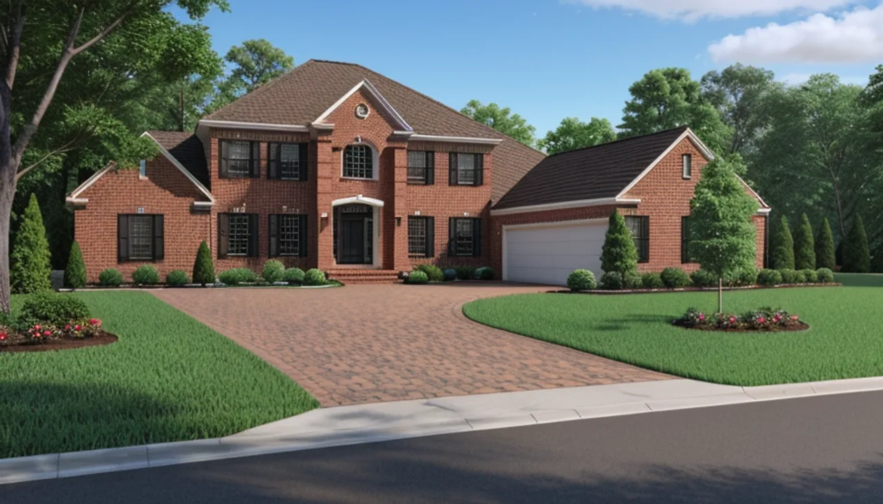 Rendimension concept render of a home exterior in Milton, GA, traditional estate style.