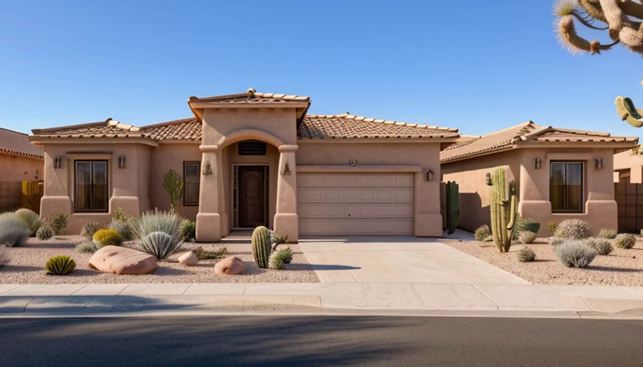 Rendimension concept render of a home exterior in Paradise Valley, AZ, desert contemporary style.