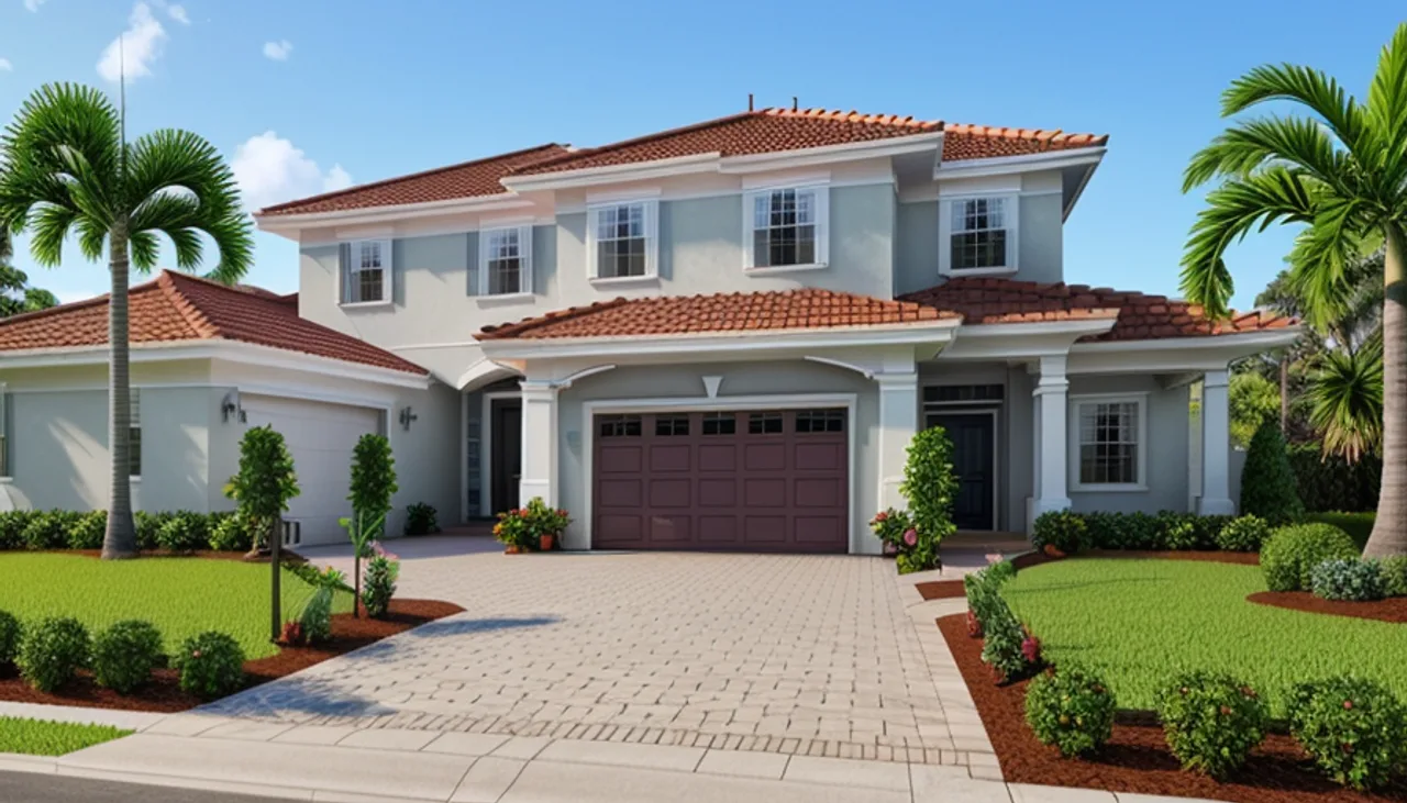 Rendimension concept render of a home exterior in Winter Park, FL, coastal contemporary style.