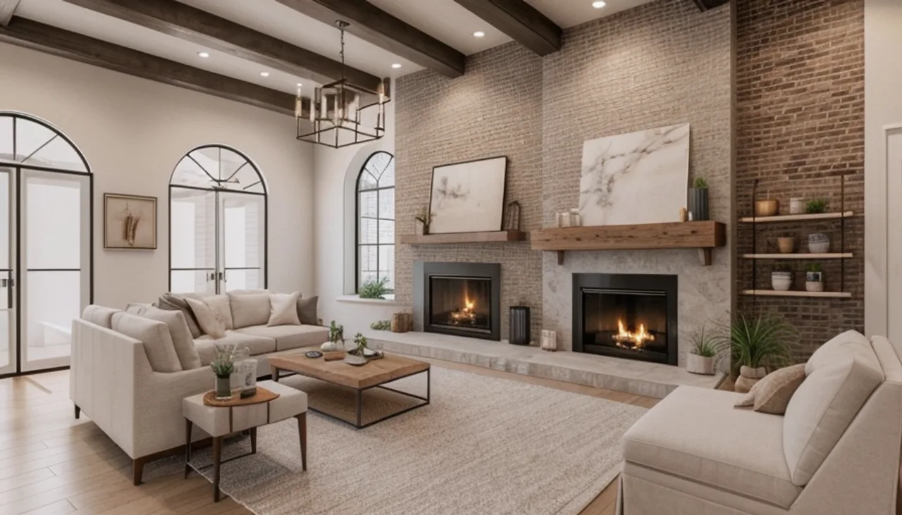 Rendimension concept render of a real estate listing in Austin, TX, transitional Texas style.