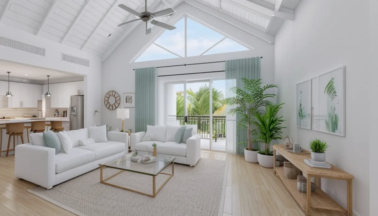 Rendimension concept render of a real estate listing in West Palm Beach, FL, coastal contemporary style.