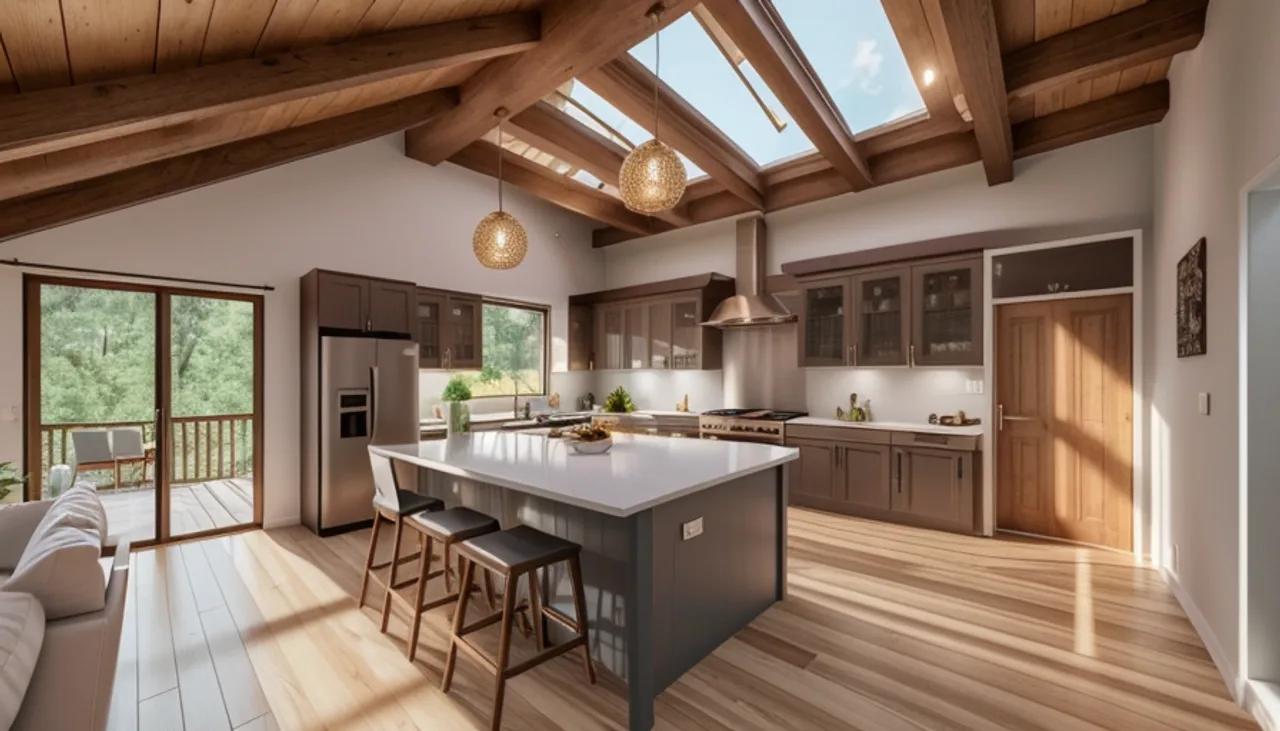 Rendimension concept render of a whole-home remodel in Charlotte, NC, transitional craftsman style.