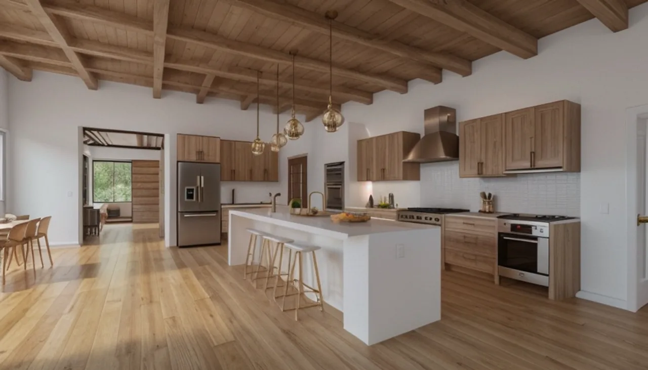 Rendimension concept render of a whole-home remodel in Forest Hills, TN, transitional farmhouse style.