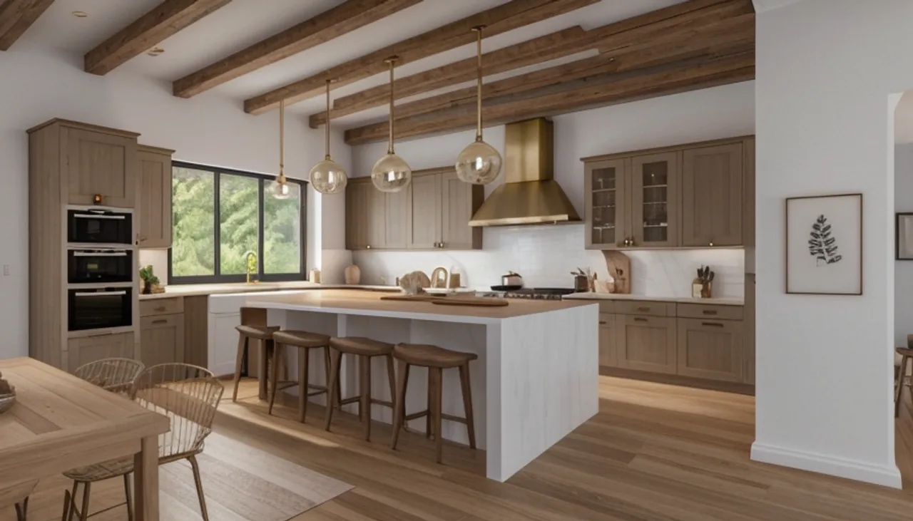 Rendimension concept render of a whole-home remodel in Franklin, TN, transitional farmhouse style.