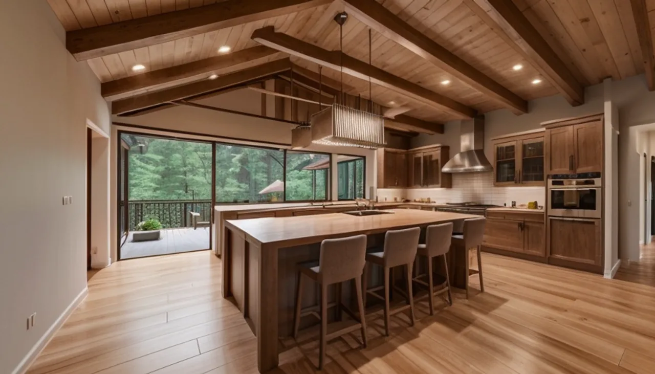 Rendimension concept render of a whole-home remodel in Weddington, NC, transitional craftsman style.
