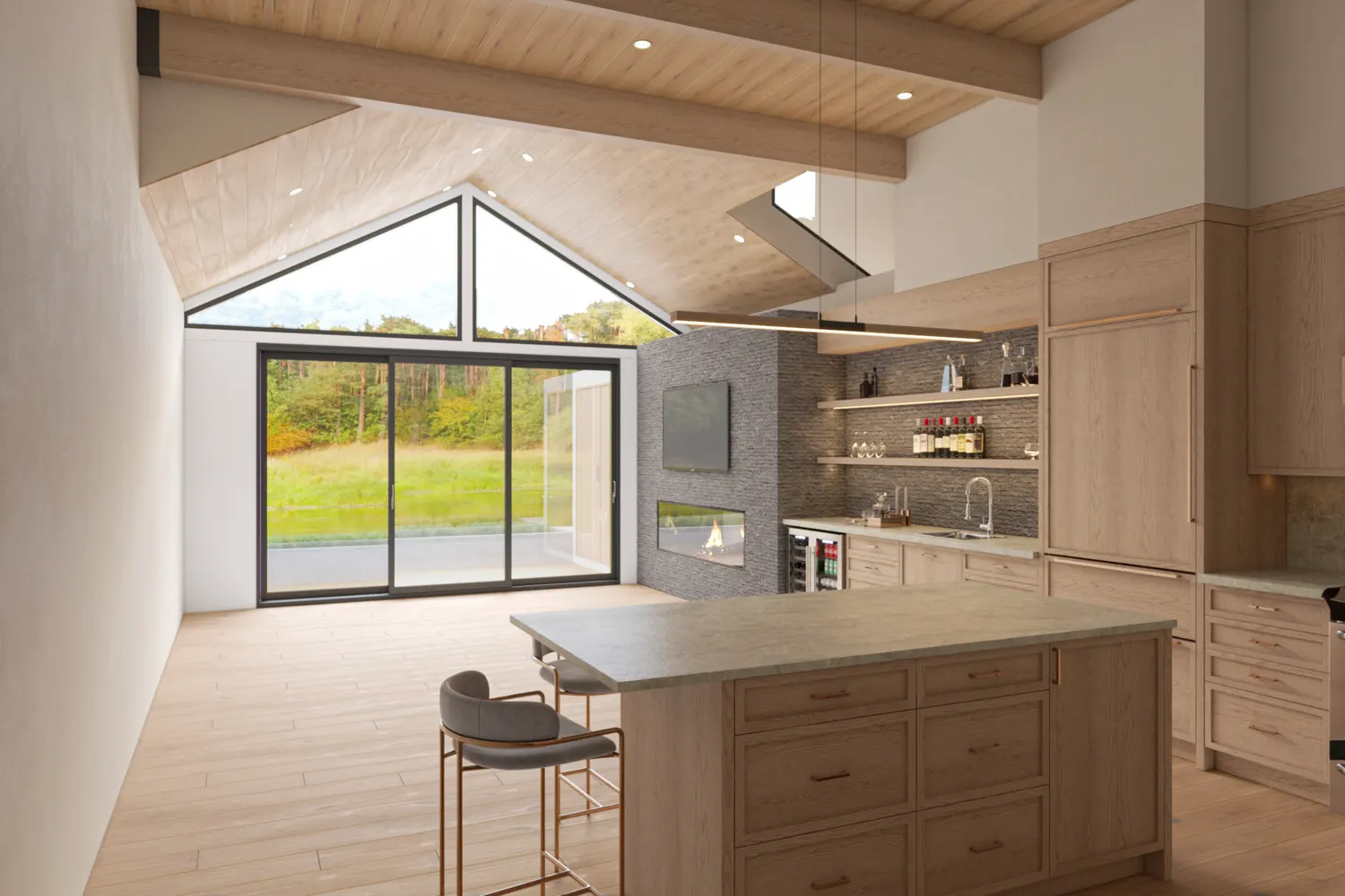 Photorealistic kitchen remodel rendering example by Rendimension, for homeowners in Draper, Salt Lake City, UT.