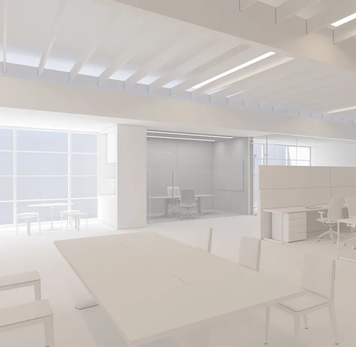 Modern interior 3D rendering by Rendimension