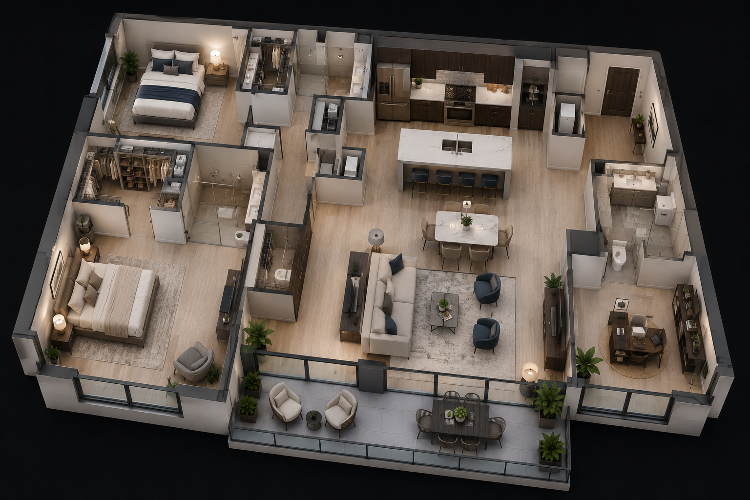 3D floor plan visualization by Rendimension