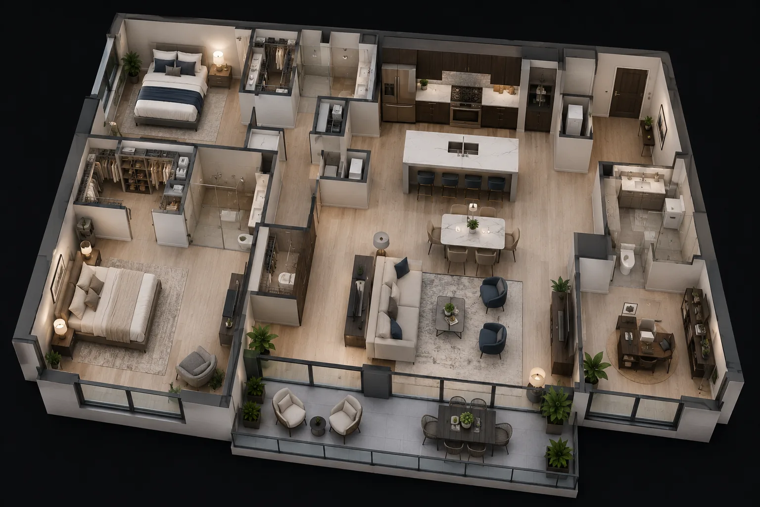 3D floor plan visualization by Rendimension