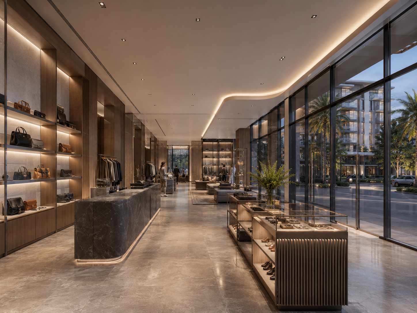 Luxury retail interior visualization by Rendimension