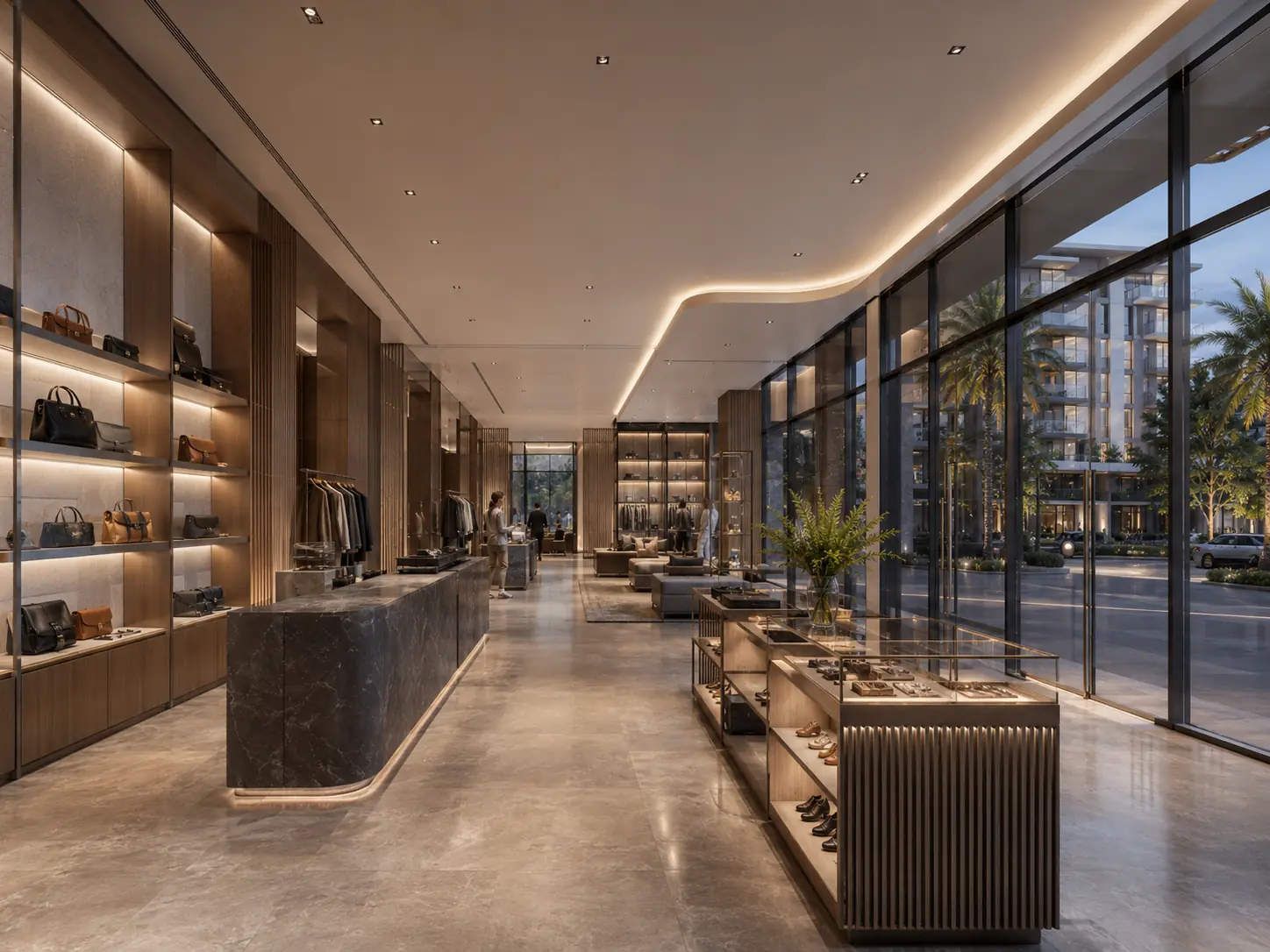 Luxury retail interior visualization by Rendimension