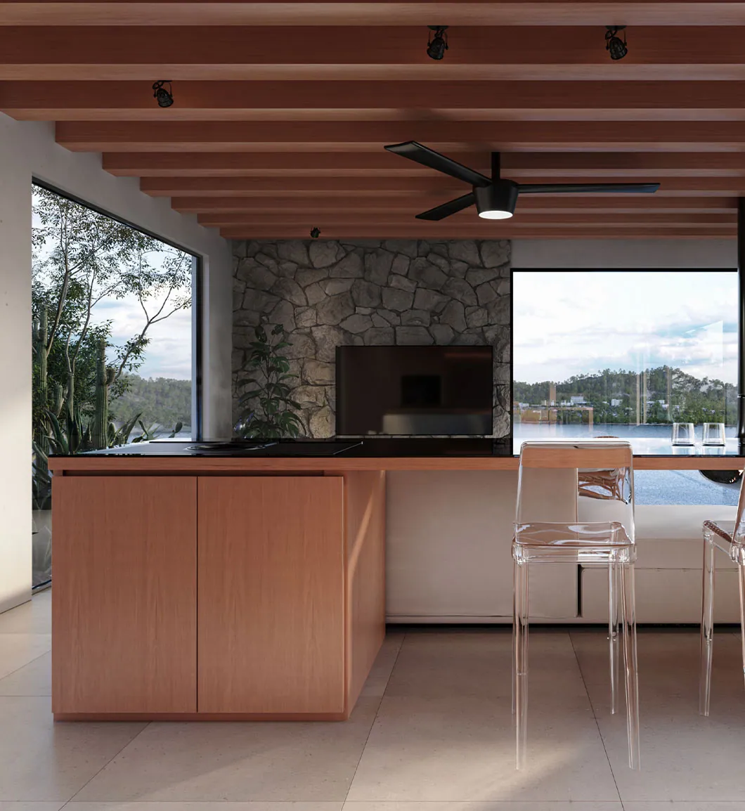 Hillside Haven Hawaii kitchen rendering