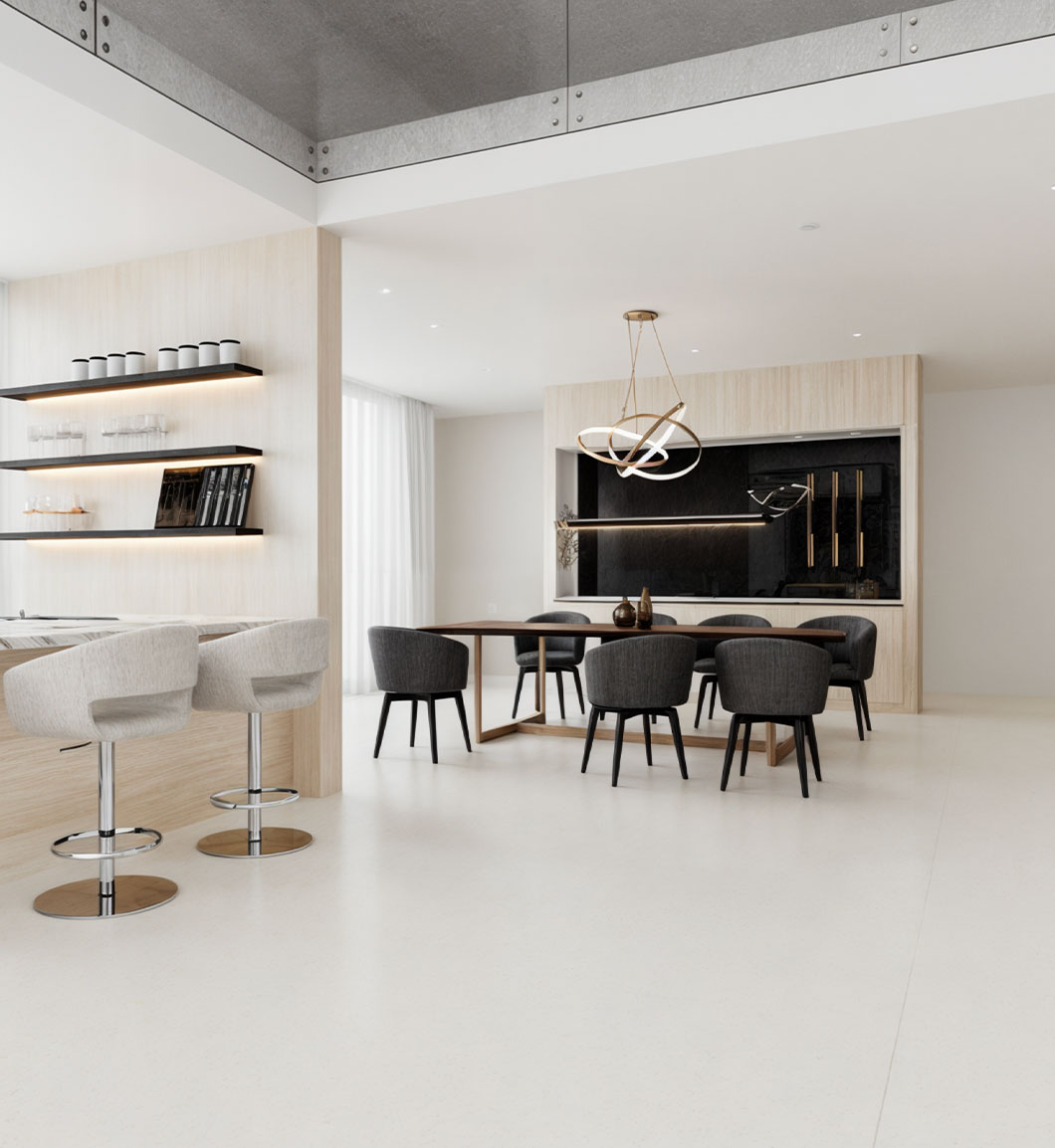 The Luminary West Hollywood living area rendering