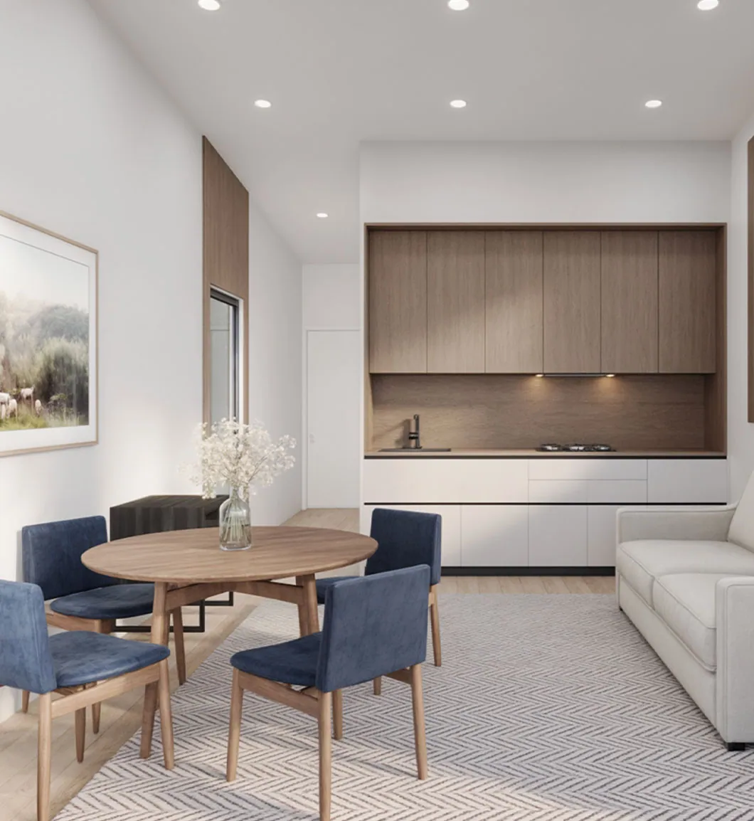 East End Cottages living space rendering