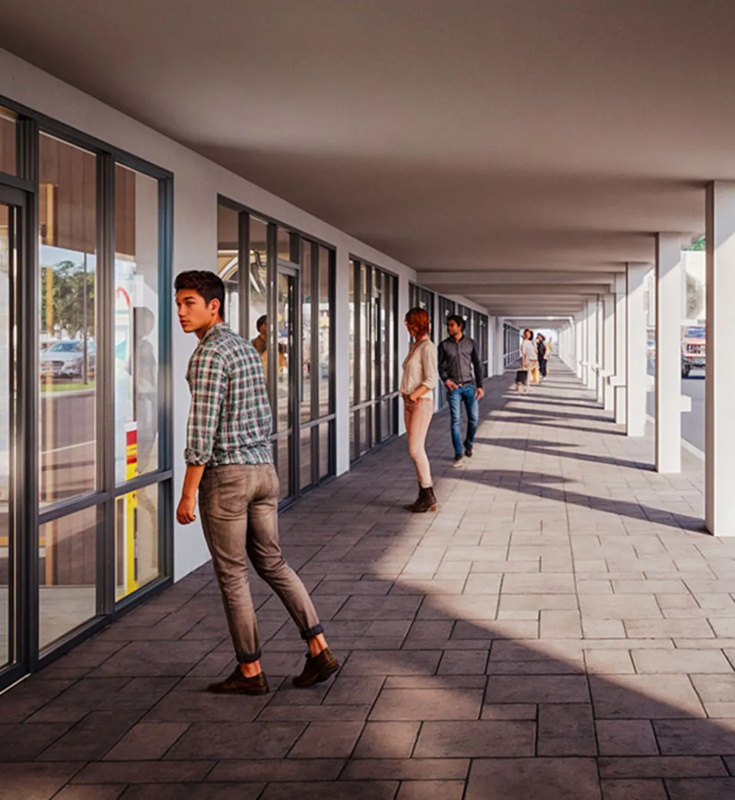 Highway Gateway Plaza Retail Repositioning Rendering — render 4