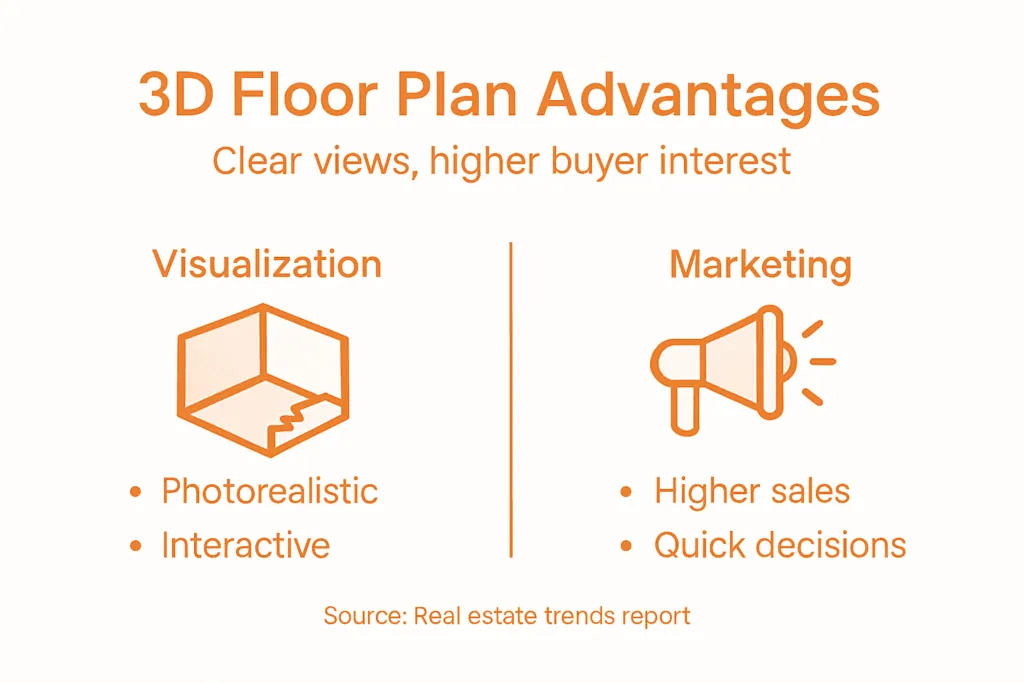 Benefits of 3D Floor Plans for Real Estate Marketing