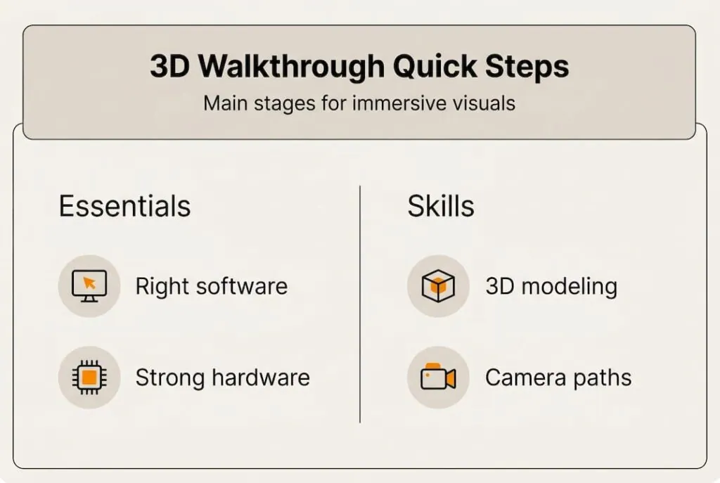 3D walkthrough guide: Create immersive project visuals
