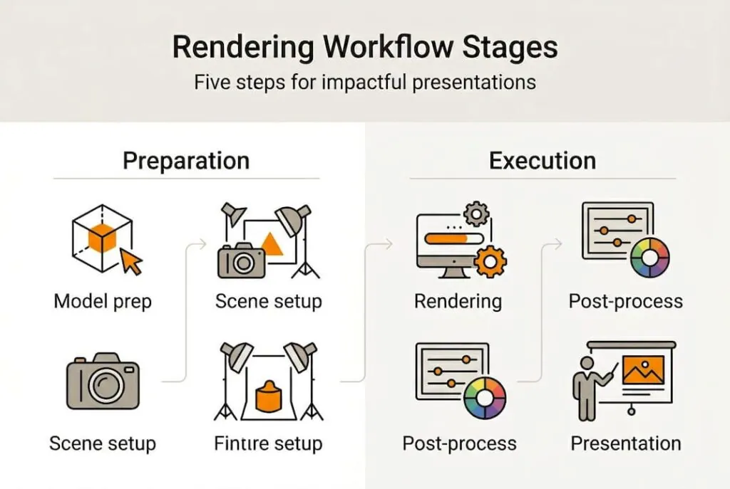 Rendering Workflow for Presentations: Advanced Guide