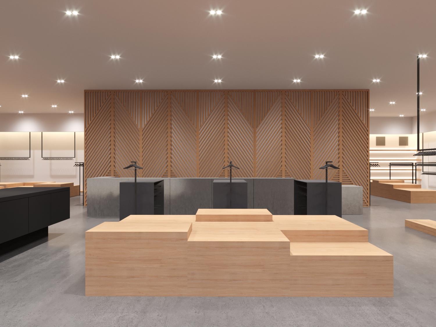 Alo Yoga store rendering by Rendimension