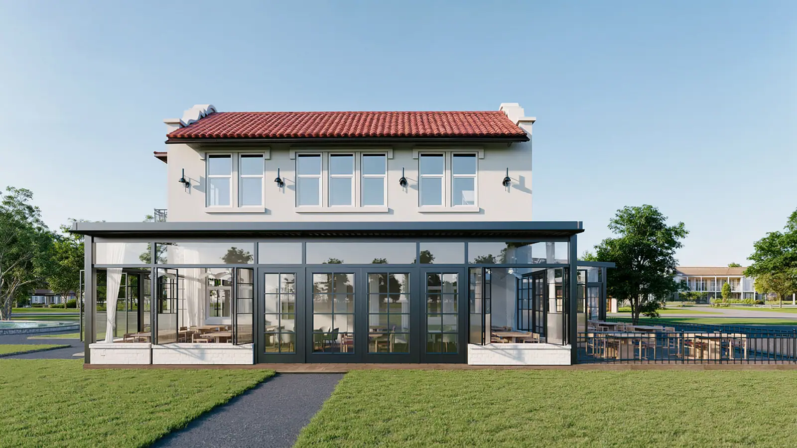 Historic Firehouse Restaurant Rendering: Atlanta Permit Approval — render 2