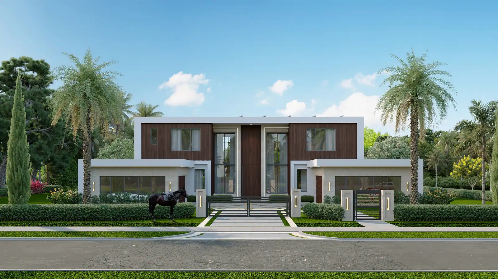 Southwest Ranches luxury home rendering by Rendimension