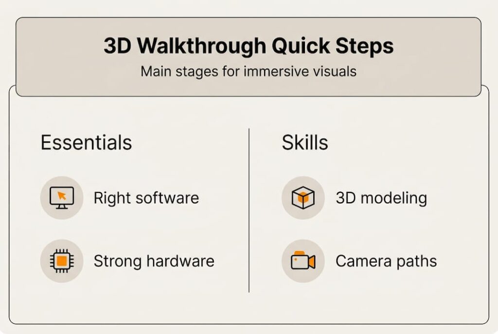 3D walkthrough guide: Create immersive project visuals